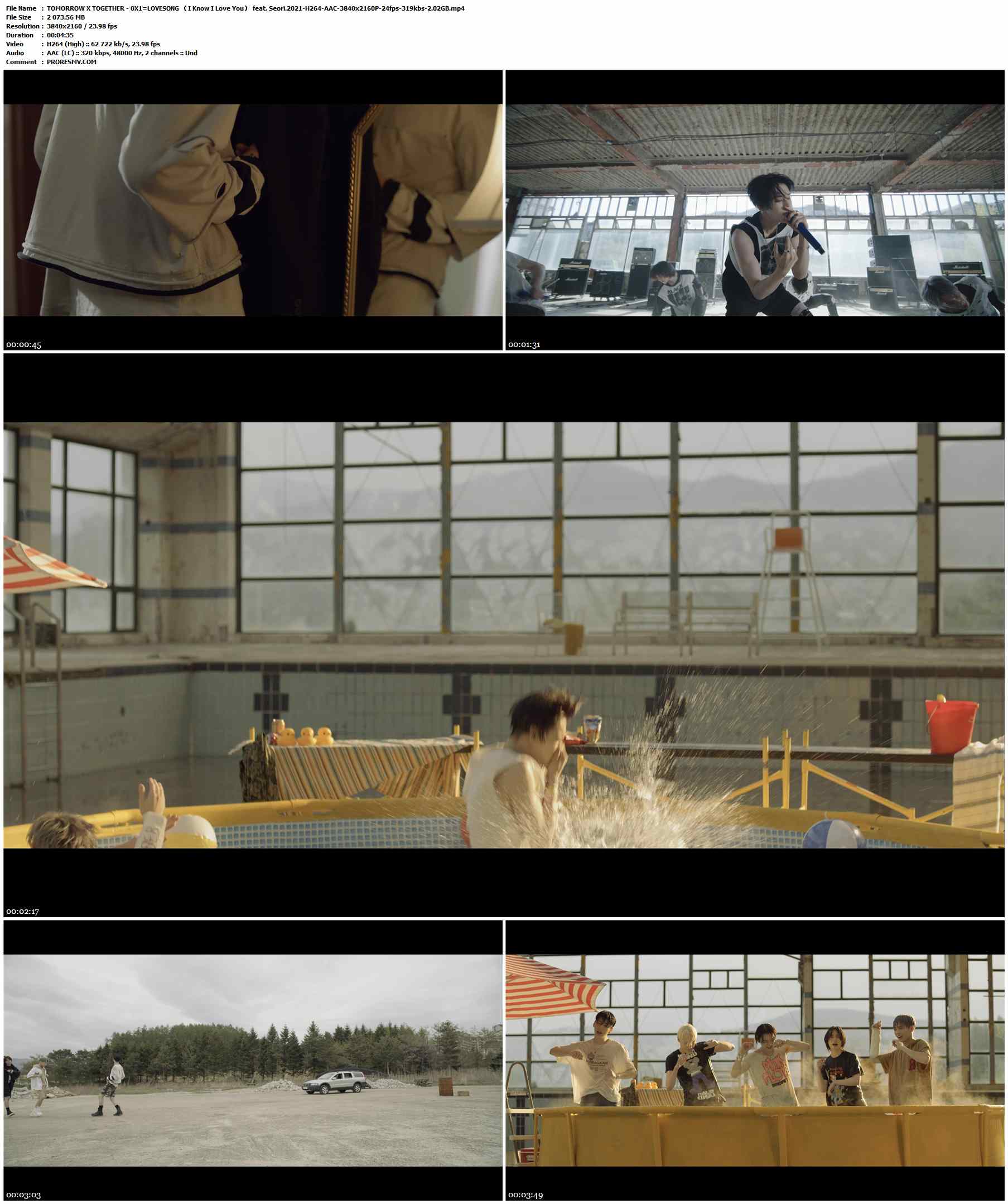 TOMORROW X TOGETHER - 0X1=LOVESONG （I Know I Love You） feat. Seori.2021-H264-AAC-3840x2160P-24fps-319kbs-2.02GB官方MV_高清MV